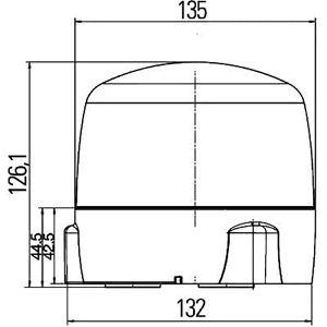 Produktbild für Warnleuchte Hella RotaLED 2RL 010 979-121, blau mit 360° LED