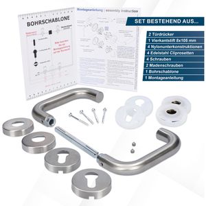 Produktbild für Drückergarnitur Alpertec Fair IV-R PZ