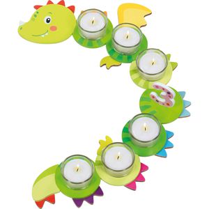 Teelichthalter Goki 60656, Geburtstagsdrache Taro, bunt