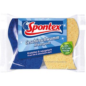 Spontex Spülschwamm Geschirrschwamm, 19.321.008, mit Scheuerseite, 2 Stück