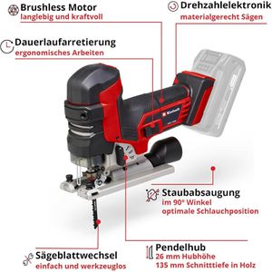 Produktbild für Stichsäge Einhell-Professional TP-JST 18/135 Li, Pendelhub