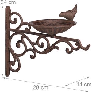 Produktbild für Vogeltränke Relaxdays 10022971, 14 x 24 x 28 cm
