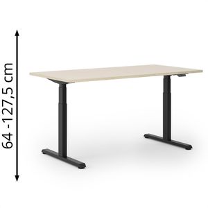 Schreibtisch Actiforce Pro 1050 lite, eiche / schwarz