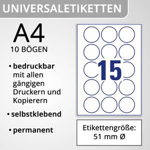Produktbild für Universaletiketten Zweckform 6225-10, weiß