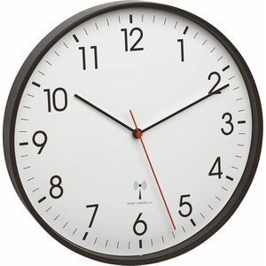 Produktbild für Wanduhr TFA 60.3537.01, Metall, analog, Funkuhr