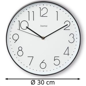 Produktbild für Wanduhr Hama Korsika, Kunststoff, analog, Quarzuhr