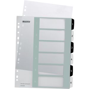 Produktbild für Register Leitz 1214-00-00 WOW, A4 Überbreite, 1-6