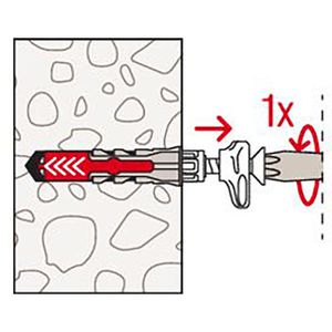 Produktbild für Schrauben-Dübel-Set Fischer 557916, EasyHook Angle