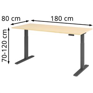 Produktbild für Schreibtisch Hammerbacher XMKA 19, ahorn / graphit