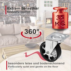 Produktbild für Möbelrolle SO-TECH RAPID 129887, mit Anschraubplatte