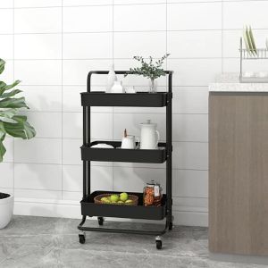 Produktbild für Küchenwagen vidaXL 336335, schwarz