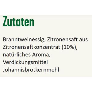 Produktbild für Tafelessig Kühne Essig &amp; Zitrone, aus Branntwein, 5% Säure