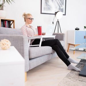 Produktbild für Laptoptisch Relaxdays 10023254, aus Bambus, höhenverstellbar