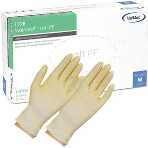 Einmalhandschuhe MaiMed soft PF, natur, 100 Stück