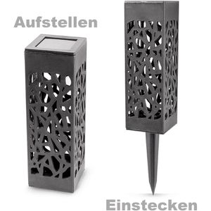 Produktbild für Wegeleuchte Eaxus Hollow, Kunststoff, anthrazit, mit Solar