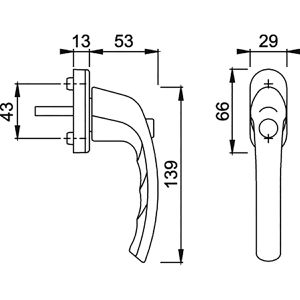 Produktbild für Fenstergriff Hoppe-AG Tokyo 1934788