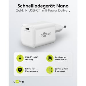 Produktbild für USB-Ladegerät Goobay Nano 79156, 65 Watt