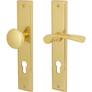 Produktbild für Drückergarnitur Alpertec Nelson-LS WET PZ, links