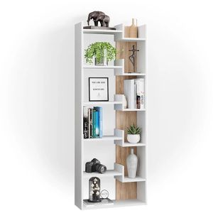 Produktbild für Bücherregal Vicco Fico, weiß / sonoma eiche