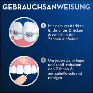 Produktbild für Zahnseide Oral-B SuperFloss Threader, ungewachst