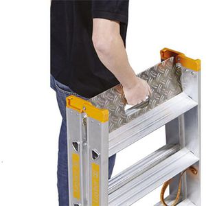 Produktbild für Stehleiter Layher Topic 1043.4 beidseitig begehbar + Plattform