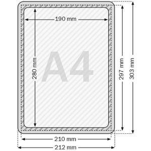 Produktbild für Infoständer Böttcher-AG aus Aluminium, transparent, A4