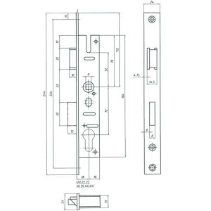 Produktbild für Einsteckschloss Bever 10047230, DIN links/rechts