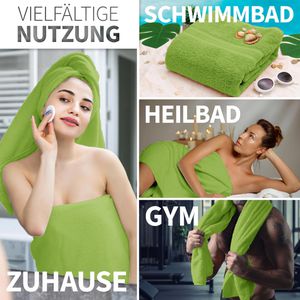 Produktbild für Handtuch NatureMark Premium, apfelgrün, 70 x 140 cm