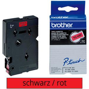 Produktbild für Schriftband Brother TC-491, 9mm