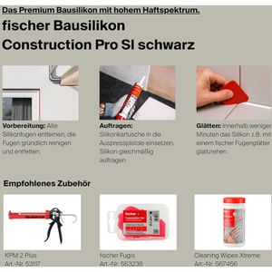 Produktbild für Silikon Fischer Premium, DBSA, schwarz