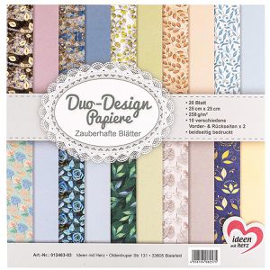 Produktbild für Motivpapier Ideen-mit-Herz Duo-Design-Papiere, 25 x 25 cm