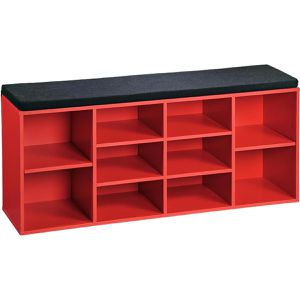 Schuhbank Kesper 15983, rot, aus Holz