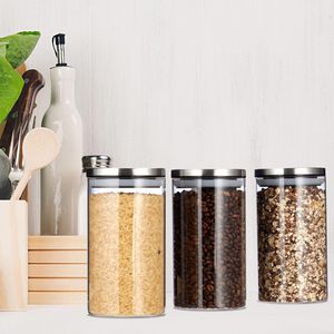 Produktbild für Vorratsglas Relaxdays 10027998 mit Edelstahldeckel