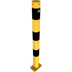 Produktbild für Absperrpfosten Schake 476PBG, schwarz/gelb, aus Metall