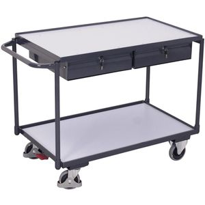 Produktbild für Tischwagen VARIOfit sw-600.939, ESD, Metall &amp; Holz