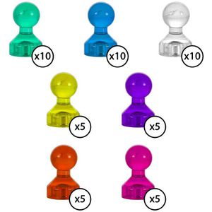 Produktbild für Magnete Poppstar farbig sortiert, Neodym Magnet