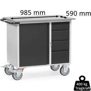 Produktbild für Werkstattwagen Fetra 2452-7016, Tragkraft 400 kg