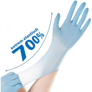Produktbild für Einmalhandschuhe Franz-Mensch Safe Super Stretch, blau,100 Stk