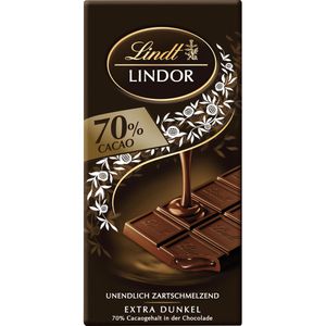 Lindt Tafelschokolade Lindor Dunkel 70%, 100g