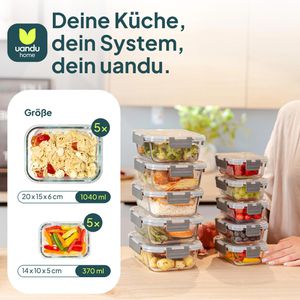 Produktbild für Frischhaltedose uandu aus Glas