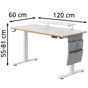 Produktbild für Kinderschreibtisch FlexiSpot SD1W, aus Holz / Metall, weiß