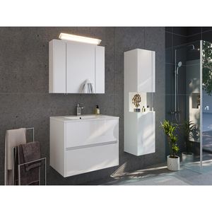 Produktbild für Badmöbel-Set Posseik Limes 70, weiß hochglanz, 3-teilig