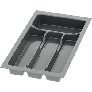 Produktbild für Besteckkasten Sossai Divio, anthrazit, aus Kunststoff