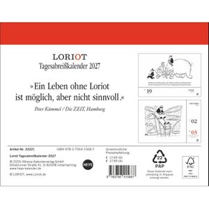 Produktbild für Abreißkalender Heye 22221, Loriot, Jahr 2027