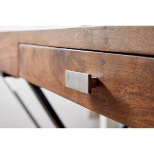 Produktbild für Schreibtisch Wohnling WL6.540, sheesham / schwarz