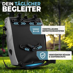 Produktbild für Gepäckträgertasche Radgeist PRF-20-76, grau, 20 Liter