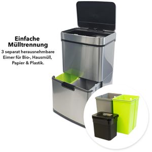 Produktbild für Mülleimer Casa-Pura Dirk, silber