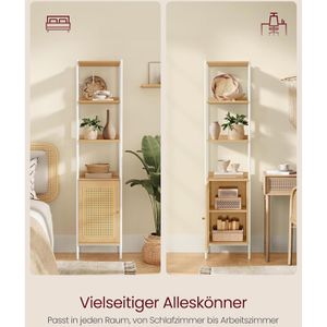 Produktbild für Bücherregal Vasagle LLS122W57, weiß / eiche