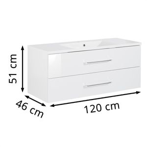 Produktbild für Waschtisch Fackelmann B.clever 82893, hängend, weiß