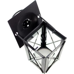 Produktbild für Laterne Frank-Flechtwaren Mini, schwarz, outdoor